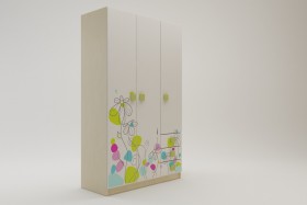 Шкаф 3-х створчатый с ящиками Флёр (Белый/корпус Клен) в Томмоте - tommot.katalogmebeli.com | фото