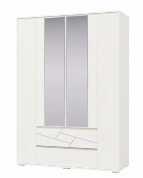 Шкаф 4-х дверный с ящиками Аделина 1600 Рамух белый в Томмоте - tommot.katalogmebeli.com | фото