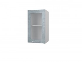 Шкаф 40 с витриной Лофт (Камень Оленна/Белый) в Томмоте - tommot.katalogmebeli.com | фото