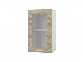 Шкаф 40 с витриной Полонез (Сосна Бран/Белый) в Томмоте - tommot.katalogmebeli.com | фото