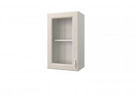 Шкаф с витриной Принцесса (Бежевый/Белый/ширина 400) в Томмоте - tommot.katalogmebeli.com | фото