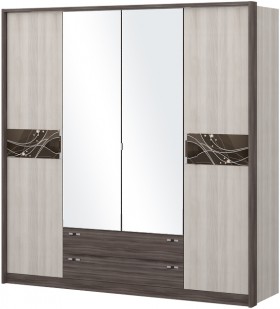 Шкаф четырехстворчатый с зеркалом Шк69.1 Николь в Томмоте - tommot.katalogmebeli.com | фото 1