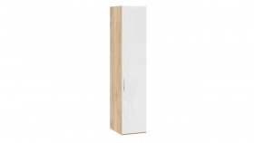 Шкаф для белья с 1 глухой дверью «Эмбер» Яблоня Беллуно/Белый глянец в Томмоте - tommot.katalogmebeli.com | фото