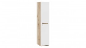 Шкаф для белья с 1-ой дверью «Фьюжн» Дуб Делано/Белый глянец в Томмоте - tommot.katalogmebeli.com | фото