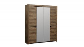 Шкаф для одежды "Лючия" (4-х дв.) ( венге/зеркало) в Томмоте - tommot.katalogmebeli.com | фото