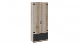 Шкаф для одежды комбинированный «Окланд» (Фон Черный/Дуб Делано) в Томмоте - tommot.katalogmebeli.com | фото 1