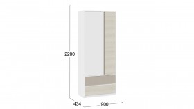 Шкаф для одежды комбинированный «Сканди» Дуб Гарден/Белый/Глиняный серый в Томмоте - tommot.katalogmebeli.com | фото 4