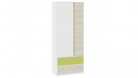 Шкаф для одежды комбинированный «Сканди» Дуб Гарден/Белый/Зеленый в Томмоте - tommot.katalogmebeli.com | фото
