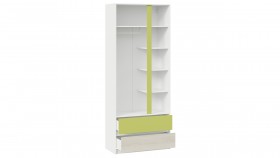 Шкаф для одежды комбинированный «Сканди» Дуб Гарден/Белый/Зеленый в Томмоте - tommot.katalogmebeli.com | фото 3