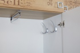 Шкаф для одежды «Оксфорд» (Ривьера/Белый с рисунком) в Томмоте - tommot.katalogmebeli.com | фото 7