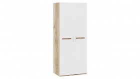 Шкаф для одежды с 2-мя дверями «Фьюжн» Дуб Делано/Белый глянец в Томмоте - tommot.katalogmebeli.com | фото