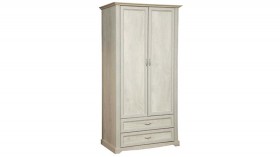 Шкаф для одежды "Сохо" (бетон пайн белый/2 ящика/зеркало) в Томмоте - tommot.katalogmebeli.com | фото 2