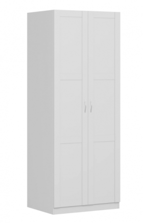 Шкаф двухдверный Пегас сборный белый в Томмоте - tommot.katalogmebeli.com | фото