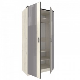 Техно ЛД 678.130.000.007 Шкаф 2-хстворчатый с комбинированными дверями (Дуб Крафт белый/Серый шифер) в Томмоте - tommot.katalogmebeli.com | фото 6