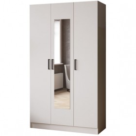 Шкаф комбинированный Ларс (1,2) с зеркалом белый в Томмоте - tommot.katalogmebeli.com | фото 1