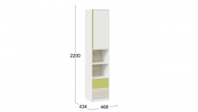 Шкаф комбинированный «Сканди» Дуб Гарден/Белый/Зеленый в Томмоте - tommot.katalogmebeli.com | фото 4