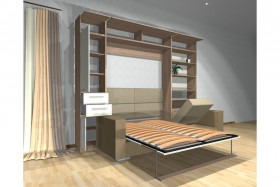 Шкаф-кровать с диваном Каролина в Томмоте - tommot.katalogmebeli.com | фото 3