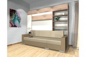 Шкаф-кровать с диваном Каролина в Томмоте - tommot.katalogmebeli.com | фото 4
