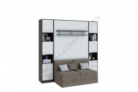 Шкаф-кровать с диваном БЕЛА с полкой ножкой в Томмоте - tommot.katalogmebeli.com | фото 2
