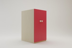 Шкаф под кровать второго яруса Бэрри (Красный/корпус Клен) в Томмоте - tommot.katalogmebeli.com | фото