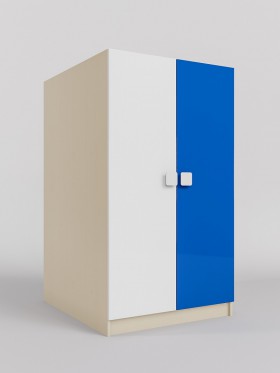 Шкаф под кровать второго яруса Скай люкс (Синий/Белый/корпус Клен) в Томмоте - tommot.katalogmebeli.com | фото