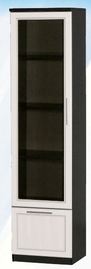 Шкаф средний с ящиком и стеклодверью ДЛЯ ГОСТИНОЙ ШСЯС-450 Венге/Дуб выбеленный в Томмоте - tommot.katalogmebeli.com | фото