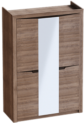 Шкаф трехдверный Соренто Дуб стирлинг/Кофе структурный матовый в Томмоте - tommot.katalogmebeli.com | фото 1