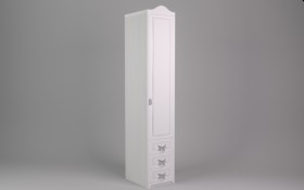 Шкаф угловой Бэлла с ящиками (Выбеленное дерево/Белый) в Томмоте - tommot.katalogmebeli.com | фото 2
