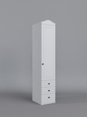 Шкаф угловой Бэлла с ящиками (Выбеленное дерево/Белый) в Томмоте - tommot.katalogmebeli.com | фото