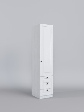 Шкаф угловой (секция с ящиками) Классика (Белый/корпус Выбеленное дерево) в Томмоте - tommot.katalogmebeli.com | фото
