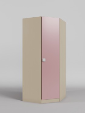 Шкаф угловой (угловая секция) Грэйси (Розовый/корпус Клен) в Томмоте - tommot.katalogmebeli.com | фото