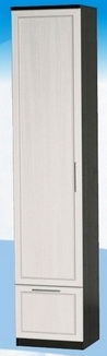 Шкаф высокий с ящиком ДЛЯ ГОСТИНОЙ ШВЯ-450 Венге/Дуб выбеленный в Томмоте - tommot.katalogmebeli.com | фото