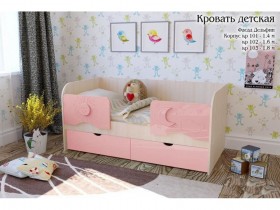 Соня Кровать детская 2 ящика 1.6 Розовый глянец в Томмоте - tommot.katalogmebeli.com | фото