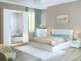 Спальня Тиффани (Белый текстурный) в Томмоте - tommot.katalogmebeli.com | фото 1