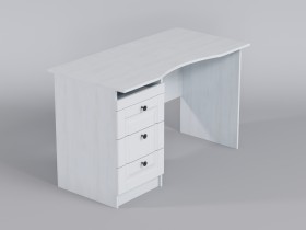 Стол (столешница с выемкой) Классика (Белый/корпус Выбеленное дерево) в Томмоте - tommot.katalogmebeli.com | фото