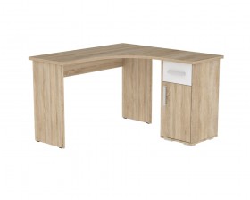 Угловой компьютерный стол Лайт-1 (1200/дуб сонома/белый) в Томмоте - tommot.katalogmebeli.com | фото
