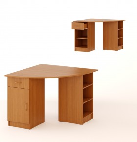 Угловой компьютерный стол 2 (Бук темный) в Томмоте - tommot.katalogmebeli.com | фото