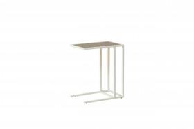 Стол приставной Скандик 42.24 (со стеклом) (металл: белый) в Томмоте - tommot.katalogmebeli.com | фото 1