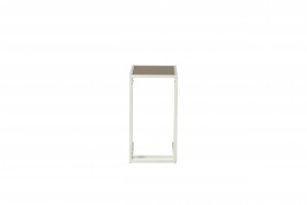 Стол приставной Скандик 42.24 (со стеклом) (металл: белый) в Томмоте - tommot.katalogmebeli.com | фото 2