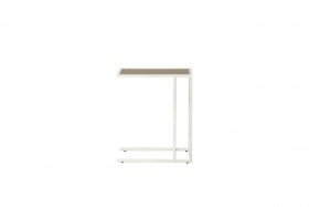 Стол приставной Скандик 42.24 (со стеклом) (металл: белый) в Томмоте - tommot.katalogmebeli.com | фото 3