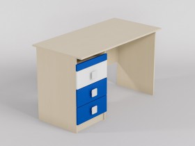 Стол (прямая столешница) Скай люкс (Синий/Белый/корпус Клен) в Томмоте - tommot.katalogmebeli.com | фото 1
