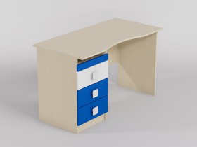 Стол (столешница с выемкой) Скай люкс (Синий/Белый/корпус Клен) в Томмоте - tommot.katalogmebeli.com | фото
