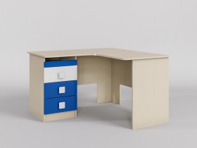 Стол угловой Скай люкс (Синий/Белый/корпус Клен) в Томмоте - tommot.katalogmebeli.com | фото