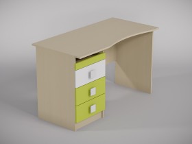 Стол (столешница с выемкой) Эппл (Зеленый/Белый/корпус Клен) в Томмоте - tommot.katalogmebeli.com | фото 1