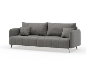 Валериан диван трёхместный прямой Стальной, ткань RICO FLEX 9292 в Томмоте - tommot.katalogmebeli.com | фото