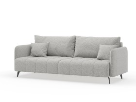 Валериан диван трёхместный прямой Светло-серый, ткань RICO FLEX 108 в Томмоте - tommot.katalogmebeli.com | фото