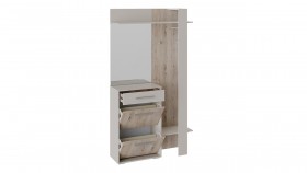Шкаф для одежды «Нуар» тип 1 Фон серый/Дуб сонома в Томмоте - tommot.katalogmebeli.com | фото 3