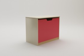 Ящик для игрушек Бэрри (Бежевый/Красный/корпус Клен) в Томмоте - tommot.katalogmebeli.com | фото