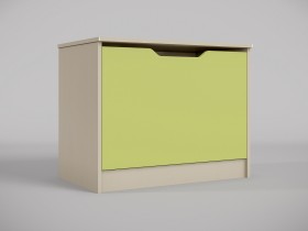 Ящик для игрушек Эппл (Зеленый/корпус Клен) в Томмоте - tommot.katalogmebeli.com | фото