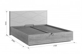 Зара Кровать 1.6 Люкс дуб сонома/белый в Томмоте - tommot.katalogmebeli.com | фото 4